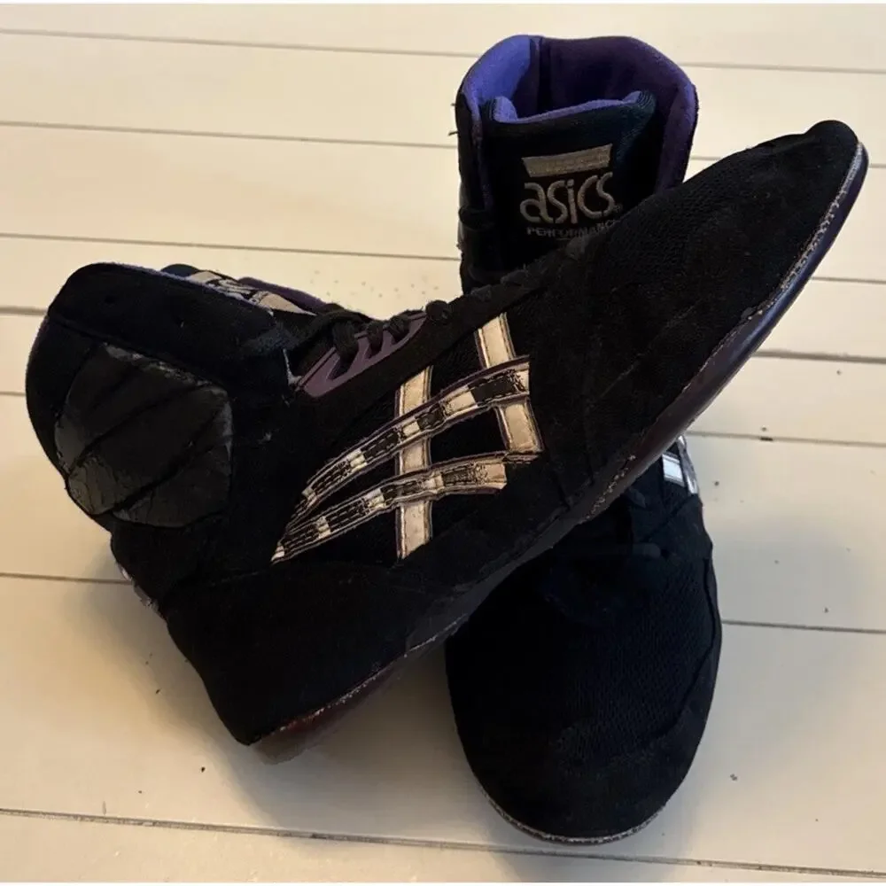 Asics Lyteflex Purple Black White Wrestling Shoes 1992 Rare Size 11 LBN JN31